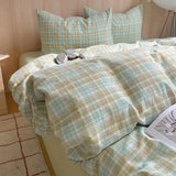 Yeknu  Nordic sling Cotton Pink Stripes Duvet Cover 150x200 Size Girl's Room housse Skin friendly Breathable Comforter Sets