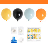 Yeknu  144pcs Construction Balloons Garland Yellow Black Construction Theme Latex Balloons Arch for Baby Shower Birthday Party Decor