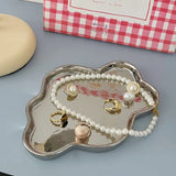 Yeknu Jewelry Display Plate, Ceramic Plate Ornament, Cloud Decoration Aromatherapy Candle Foyer Tray, Key Storage Plate