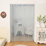 Yeknu  1x2m String Curtain Shiny Tassel Line Curtains Window Door Divider Drape for Home Living Room Cafe interior Decorations Valance