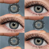 Yeknu  1 Pair Colored Contact Lenses 42% Water Yearly Korean Lenses High Quality Lenses Green Lenses Natural Gray Pupils