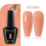 Yeknu  15ml Orange Color Nail Gel Polish Semi Permanent Red Pink Gellack Nail Art Salon Soak Off UV LED Glitter Nail Gel Varnish