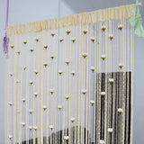Yeknu  Thiened No-Drill Rose Line Curtain Modern mat Living Room Partition Baund Decorative Hanging Door Curtain