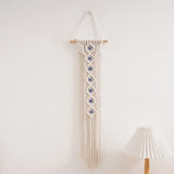Yeknu  Handmade Macrame Tapestry Hanging Devil's Eyes Blanket Nordic Home Room Decoration Accessories Aesthetic Wall Art Decor