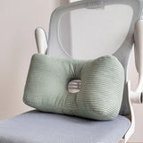 Yeknu Corduroy waist pillow office sleeping pillow computer chair waist cushion pregnant woman backrest car small pillow