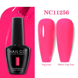 Yeknu  15ml Orange Color Nail Gel Polish Semi Permanent Red Pink Gellack Nail Art Salon Soak Off UV LED Glitter Nail Gel Varnish
