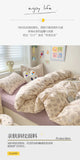 Yeknu 2025 new class A knitted cotton four-piece set, small fresh quilt cover, bed sheet floral dormitory three-piece set