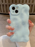 Yeknu  Milk Blue Bubble Solid Color Suitable For iPhone 14 Pro Max 11 15 Phone Case 13 12 Pro Protective Case