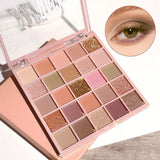 Yeknu  25 Color Eyeshadow Palette Waterproof Matte Glitter Long Lasting Blendable Multi Look Day Night Party Makeup