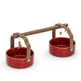 Yeknu  Red Bucket Supplies Send A Couple A Pair of Wedding Supplies Small Red Bucket Ornaments Decorate Holiday Parties