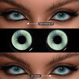 Yeknu  1Pair Color Contact Lenses for Eyes Natural Pupils Green Contact Lenses Cosmetics Fast Delivery Support RU Shipping