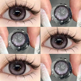 Yeknu  Purple Korean Contact Lenses Prescription Myopia Beauty Pupils Cosmetic Contacts Natural Color Lenses Eye Yearly Use