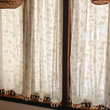 Yeknu  Rustic Fre Lav Semi-Panel Curtain Fabric Door Drape Bedroom Study Room Kitchen Cabinet Partition Blind No Punching Needed