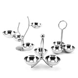 Yeknu  Stainless Steel Snack Tray Bar Ktv Fruit Dish Metal Fruit Plate Dim Sum Dish Dried Fruit Candy Rack Partition Dessert Snack Rack