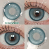 Yeknu  2pcs Myopia Color Contact Lenses for Eyes with Prescription Beauty Pupils Makeup Eye Color Lenses Fashion Blue Lenses