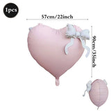 Yeknu  Heart-shaped Foil Balloon with Bow for Women Birthday Party Weddings Baby Shows Valentine's Day Anniversary Photograph  Decor