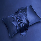Yeknu  Nordic Washed Silk Pillowcase Decorative Luxury Throw Pillow Cover Comfortable Solid Satin White Gray Bedding Cushion Cases