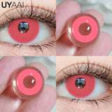 Yeknu  1 Pair Cosplay Pink Lenses for Eyes Anime Lenses y2k Eye Contacts Cosmetic Red Lens Cosplay