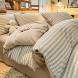 Yeknu  100% Cotton Bedding Set Duvet Cover Set 1 Duvet Cover & 2 Pillow Case Comfort Breathable Twin Full Single Double King 240x220