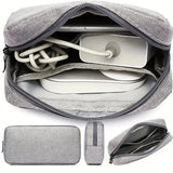 Yeknu  Digital portable organizer case for headphones, travel locker storage bag, zippered accessories, charger, data cable, USB pouch