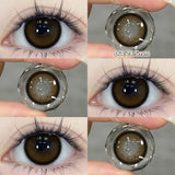 Yeknu  1 pair New Purple Halloween Colored Contact Lenses Beauty Myopia Lens for Eyes Fashion Big Eye Lenses Natural Blue Lenes