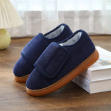 Yeknu  Winter Men CottonSlippers Short Plush Men's Cotton Boots Indoor Fluffy House Fur Slippers Men Casual Soft Fur Furry Men Shoes