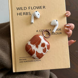 Yeknu  Brown Cow Pattern Suitable For Airpods Pro 3 Headphone Cover 4th Generation Airpods S1 2nd Generation Pro New 3rd Generation Pro