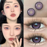 Yeknu  1 pair Natural Lenses Korean Lenses Colored Contact Lenses with Prescription Blue Lenses Big Eye Lenses Wholesales