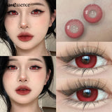 Yeknu  1 pair Natural Lenses Korean Lenses Colored Contact Lenses with Prescription Blue Lenses Big Eye Lenses Wholesales