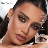Yeknu  Cleopatra Series Color Contact Lenses Brown Lens Blue Eyes Natural Colored Pupils Contact Makeup Beauty Eye Cosmetic