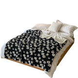 Yeknu  Retro Jacquard  Blended Cover Blanket Multifunctional Sofa Nap Blanket Thick Blanket
