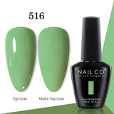 Yeknu  15ml Gel Nail Polish LED Semi-permanent Summer Varnish UV Vernis Blue Color Enamels For Nails Gellak Top Coat Base Polish
