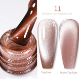 Yeknu  Gold Reflective Moonlight Gel Nail Polish Cat Magnetic Aurora Spar Glitter Semi-Permanant Varnish Nail Art Magnetic