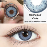 Yeknu  New 1pair Colored Contact Lenses for Eyes Blue Natural Look Brown Eye Lenses Cosmetic Beauty Pupils