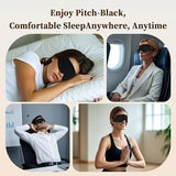 Yeknu  Sleep Eye Mask Weighted for Side Sleeper Men Women 3D Contoured Sleeping Mask No Eye Pressure 100% Blockout Soft Comfortable Eye