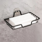 Yeknu  Stainless steel bathroom soap box wall mounted drilling-free kitchen sponge bathroom saving storage essential