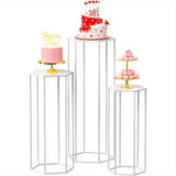 Yeknu  Large 6-sided 3-piece Storage Rack, Vase Decoration Bottle, Home Decoration, Party Decoration, Placing Cakes, Bouquets