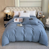 Yeknu  Japanese 100% Cotton Brushed Single Duvet Cover Striped Plaid Quilt Cover for Dorm Home Skin-Friendly Bedding for All Seasons