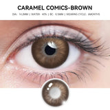 Yeknu  2pcs pupils halloween Blue Green contact lenses for Eyes Natural Colored contact lenses Prescription myopia Brown Lens
