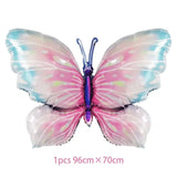 Yeknu  40Inch Colorful Gradient Number Balloon 0-9 Digit Foil Helium Balloon Butterfly Girl Birthday Party Decor Baby Shower Kids Gifts