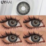 Yeknu  1Pair Fashion Big Lenses Colored Contact Lenses for Eyes Beauty Blue Eyes Lenses Natural Green Pupils Brown Grey Lens