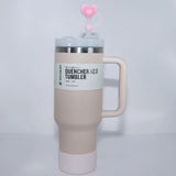 Yeknu  1PC Silicone Heart Straw Covers Reusable Star Straw Toppers Drinking Caps Straws Stopper for Stanley 10mm Tumbler Accessories