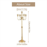 Yeknu  48.7-inch antique floor candle holder centerpiece, wedding party decoration, living room decoration, golden Halloween Christmas