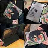 Yeknu  Cute little black cat For iPad 2024 2022 Pro Air 11 12.9 13 Case 9.7 10.2 5th 6th 7th 8th 9th 10th Generation Air 5 4 10.9 Cover