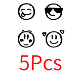 Yeknu  1Pc Smile Emoji Waterproof Temporary Tattoo Stickers, Long-lasting Waterproof for One to Two Weeks, Suitable for Finger, Plam.
