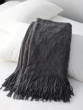 Yeknu  Nordic Style Knitted Bed Runner Soft Furnishing Fabric Bed Flag Sofa Decorative Throw Blanket