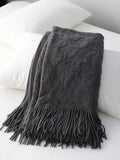 Yeknu  Nordic Knit Bed Runner  Soft Textile Bed Flag & Sofa Decorative Throw for Home Styling & Cozy Accent
