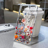 Yeknu  Abstract Plants Flower Phone Case For iPhone 16 Pro Case iPhone 13 15 14 11 12 17 Pro Max 7 8 Plus XR 16e XS SE Clear Soft Cover