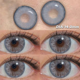 Yeknu  2PCS Contact Lenses Myopia Beauty Blue Lenses Cosmetic Pupils Natural Color Lens Eyes with Degree High Quality Lenses