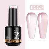 Yeknu  Rubber Base Gel Nail Polish Pink White Base Gel Top Coat Jelly Semi Transparen French Soak Off UV Nail Art Varnish